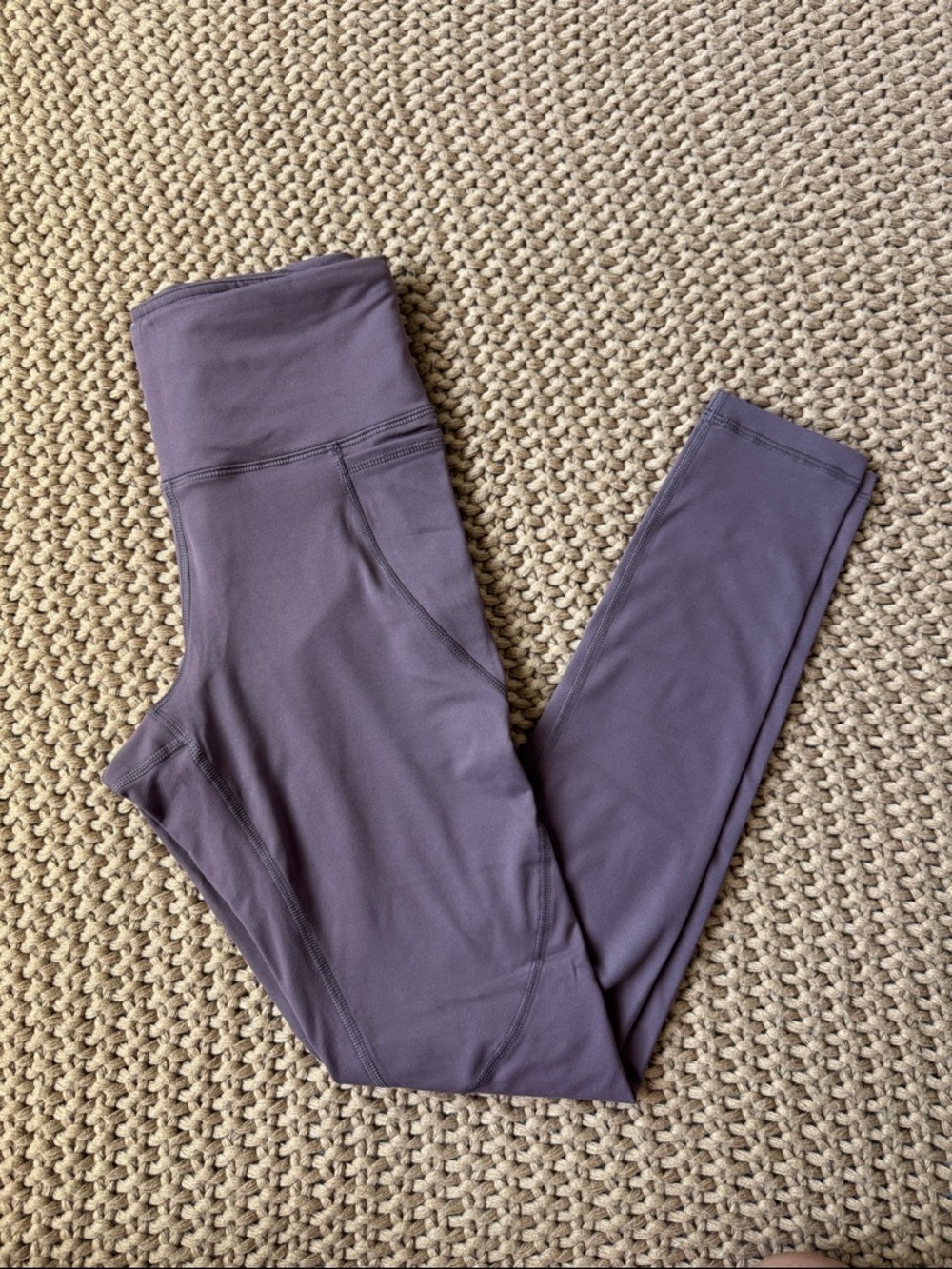 NWT CRZ YOGA Hugged Feeling High-Waist Pocket Leggings - Purple Taupe - S